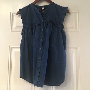Old Navy Chambray Babydoll Top